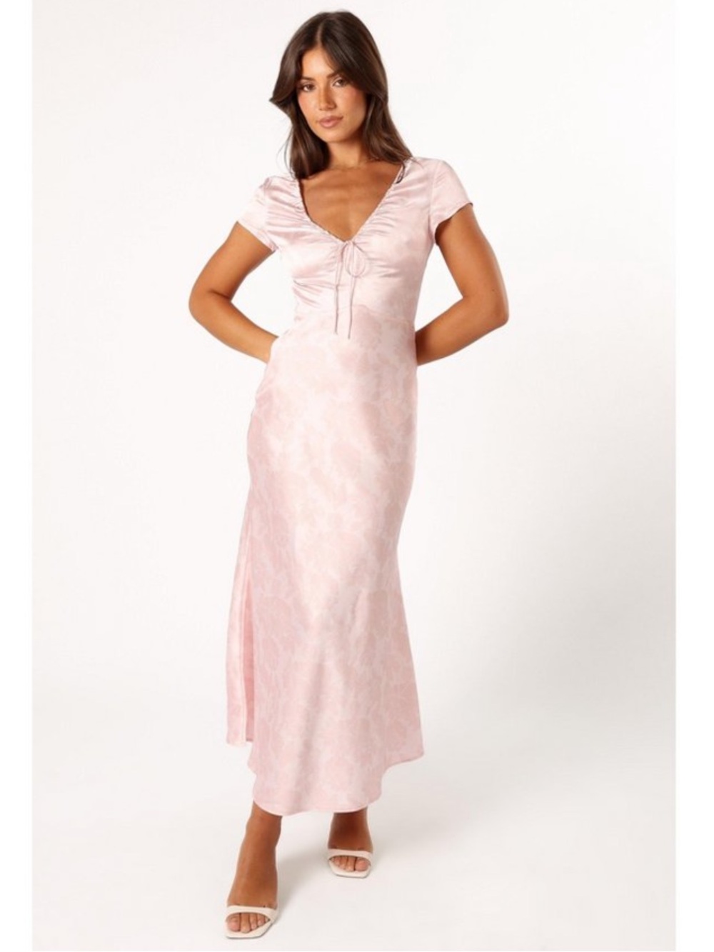 Petal & Pup Benton Pink Floral Slip Maxi Dress New!